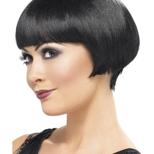 20s Flapper Bob Wig, Black - Adult Weekender
