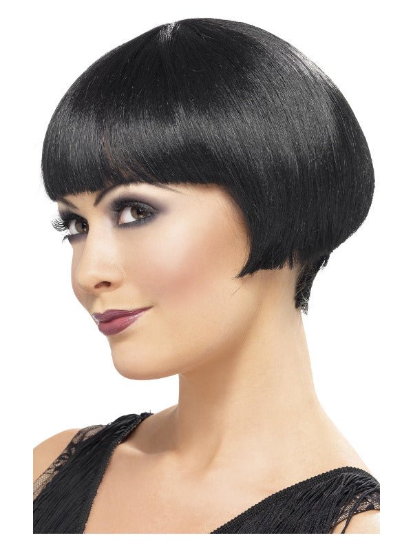 20s Flapper Bob Wig, Black - Adult Weekender