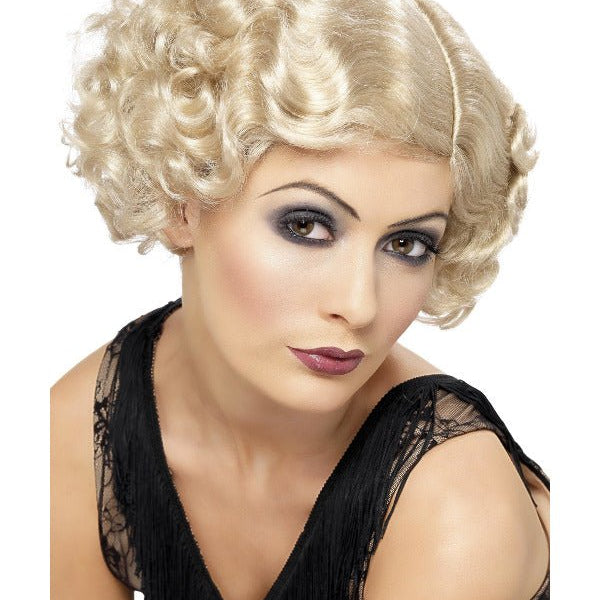 20s Flirty Flapper Wig, Blonde - Adult Weekender