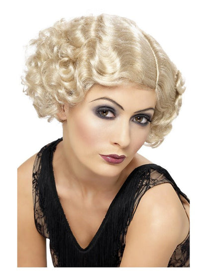20s Flirty Flapper Wig, Blonde - Adult Weekender