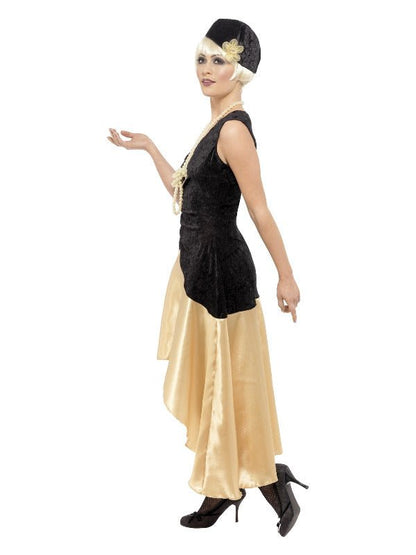 20s Gatsby Girl Costume, Black - Adult Weekender