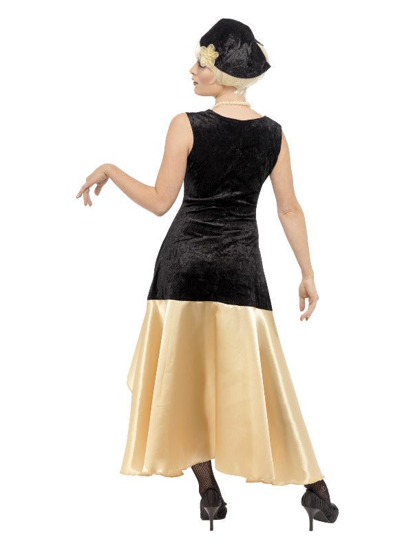 20s Gatsby Girl Costume, Black - Adult Weekender