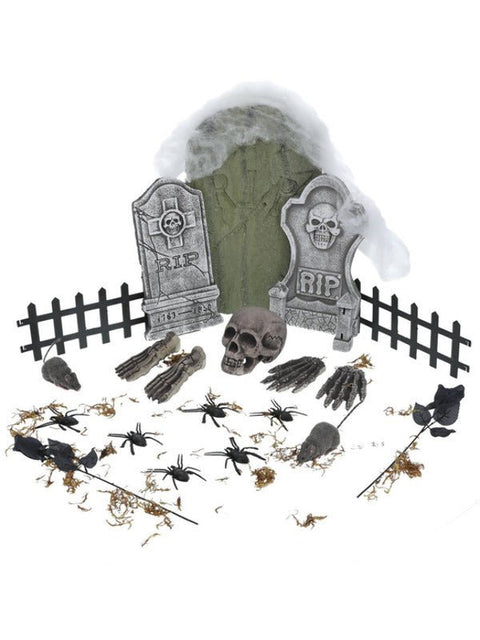 24 Piece Graveyard Collection, Grey - Adult Weekender