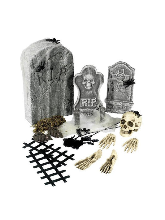 24 Piece Graveyard Collection, Grey - Adult Weekender