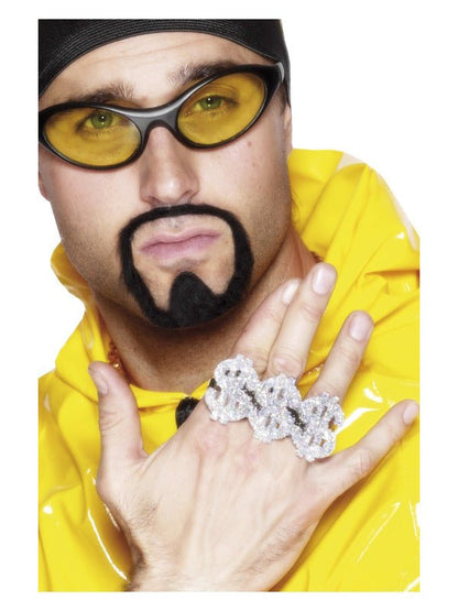 3 in 1 Dollar Rapper Ring, Silver - Adult Weekender