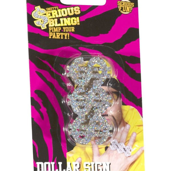 3 in 1 Dollar Rapper Ring, Silver - Adult Weekender