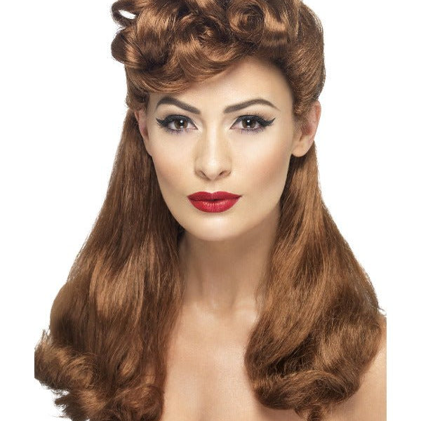 40s Vintage Wig, Auburn - Adult Weekender