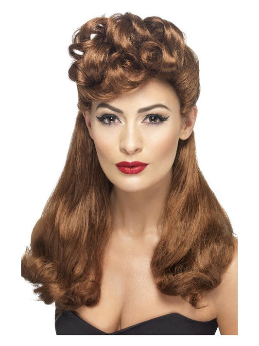 40s Vintage Wig, Auburn - Adult Weekender