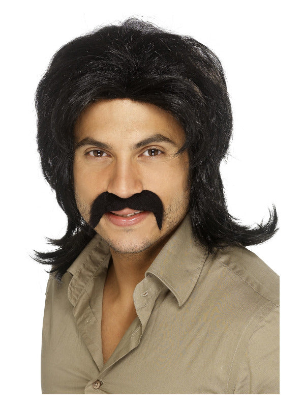 70s Retro Wig, Black – Front