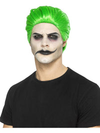 Slick Trickster Wig, Green – Front