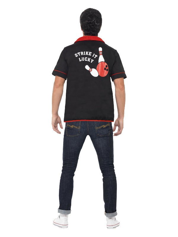 50s Bowling Shirt, Black - Adult Weekender