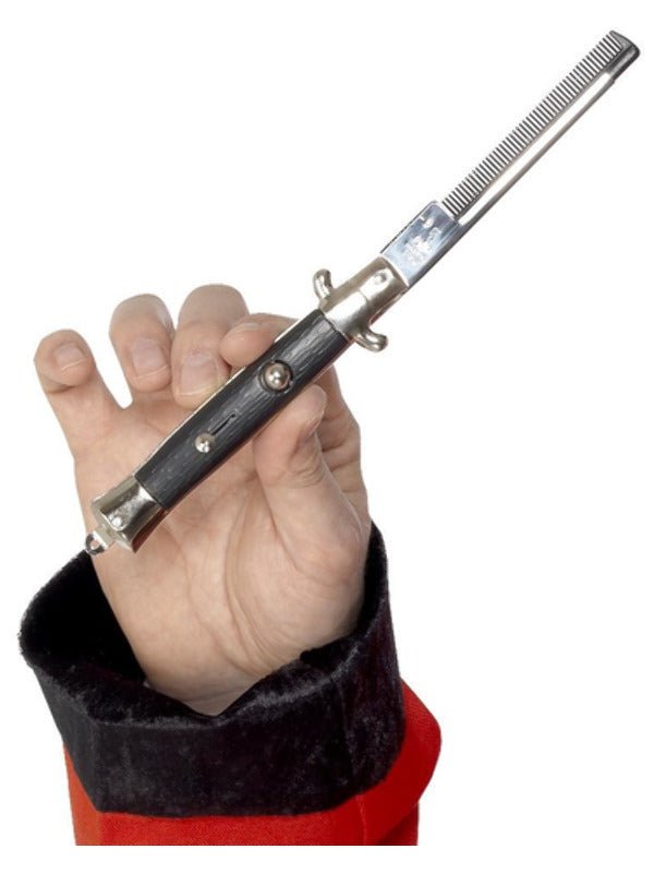 50s Style Teddy Boy Flick Comb, Black - Adult Weekender