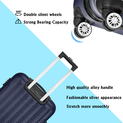 3 Pcs Suitcase Lightweight ABS Carry-on Hand Luggage 4 Spinner Wheels Trolley Case