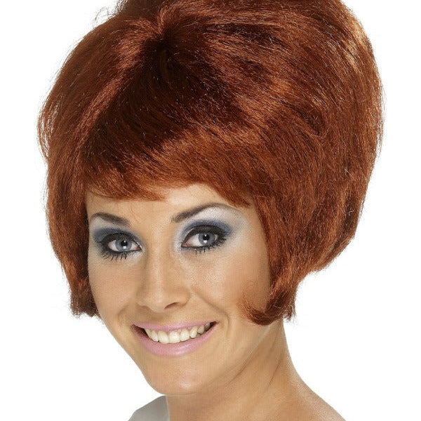 60s Beehive Wig, Auburn - Adult Weekender