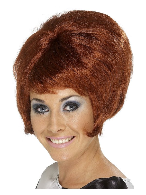 60s Beehive Wig, Auburn - Adult Weekender