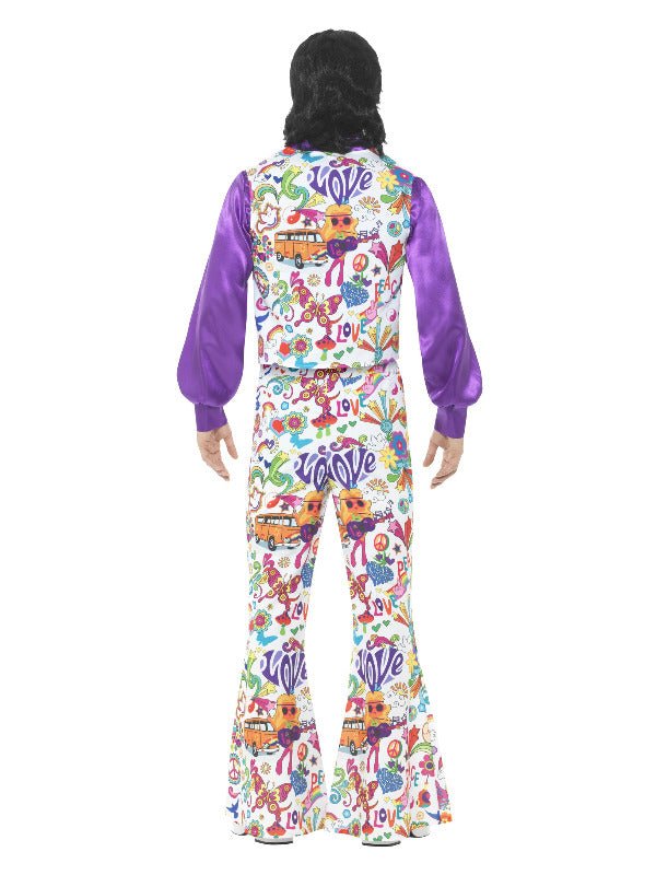 60s Groovy Hippie Costume, Multi - Coloured - Adult Weekender