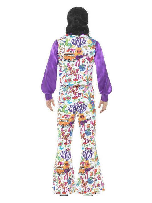 60s Groovy Hippie Costume, Multi - Coloured - Adult Weekender
