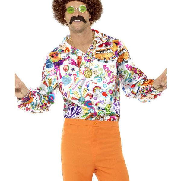 60s Groovy Shirt, Multi - Coloured - Adult Weekender