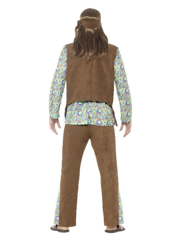 60s Hippie Costume, with Trousers, Top, Waistcoat, - Adult Weekender
