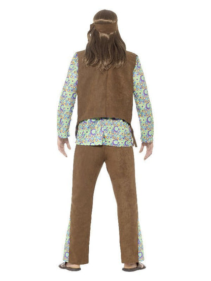 60s Hippie Costume, with Trousers, Top, Waistcoat, - Adult Weekender