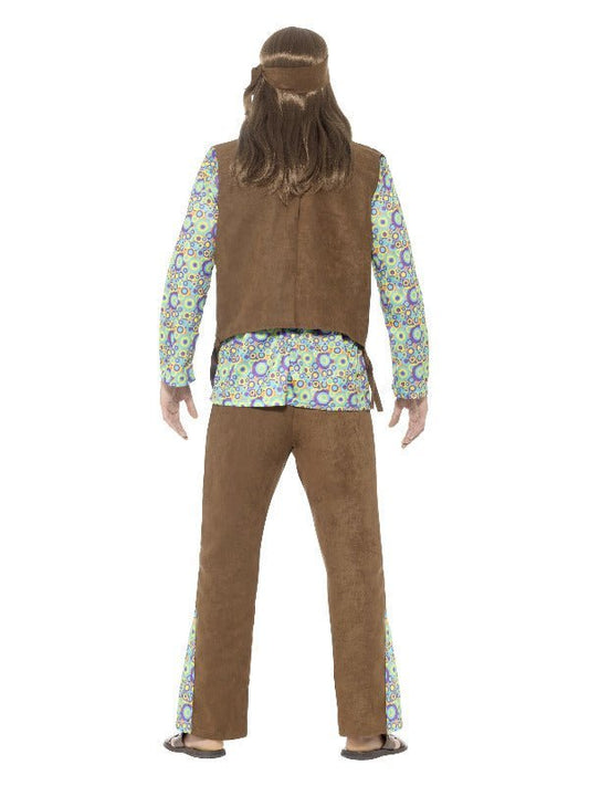 60s Hippie Costume, with Trousers, Top, Waistcoat, - Adult Weekender
