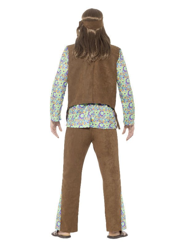 60s Hippie Costume, with Trousers, Top, Waistcoat, - Adult Weekender