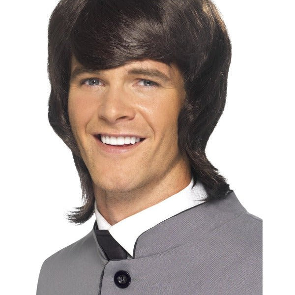 60s Male Mod Wig, Brown - Adult Weekender