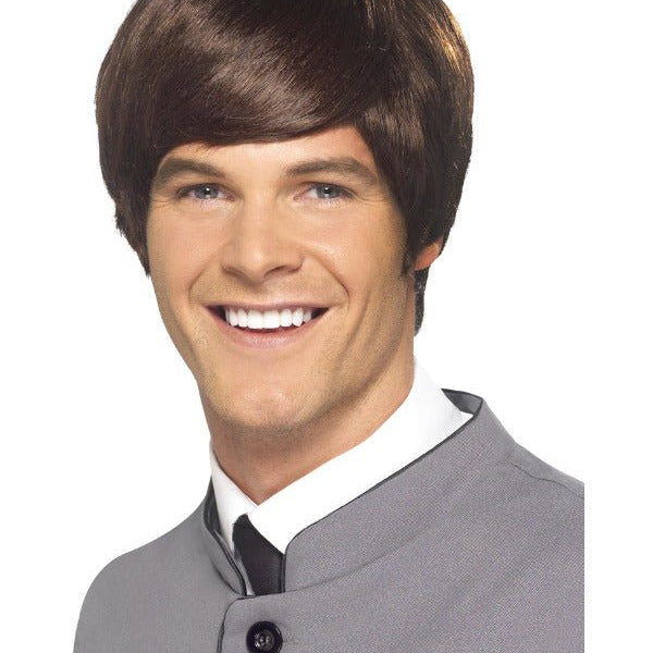60s Male Mod Wig, Brown - Adult Weekender