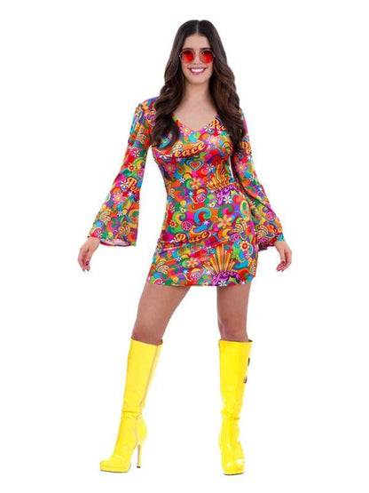 60s Rainbow Peace Hippie Costume - Adult Weekender