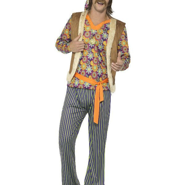 60s Singer Costume, Male, Multi - Coloured - Adult Weekender
