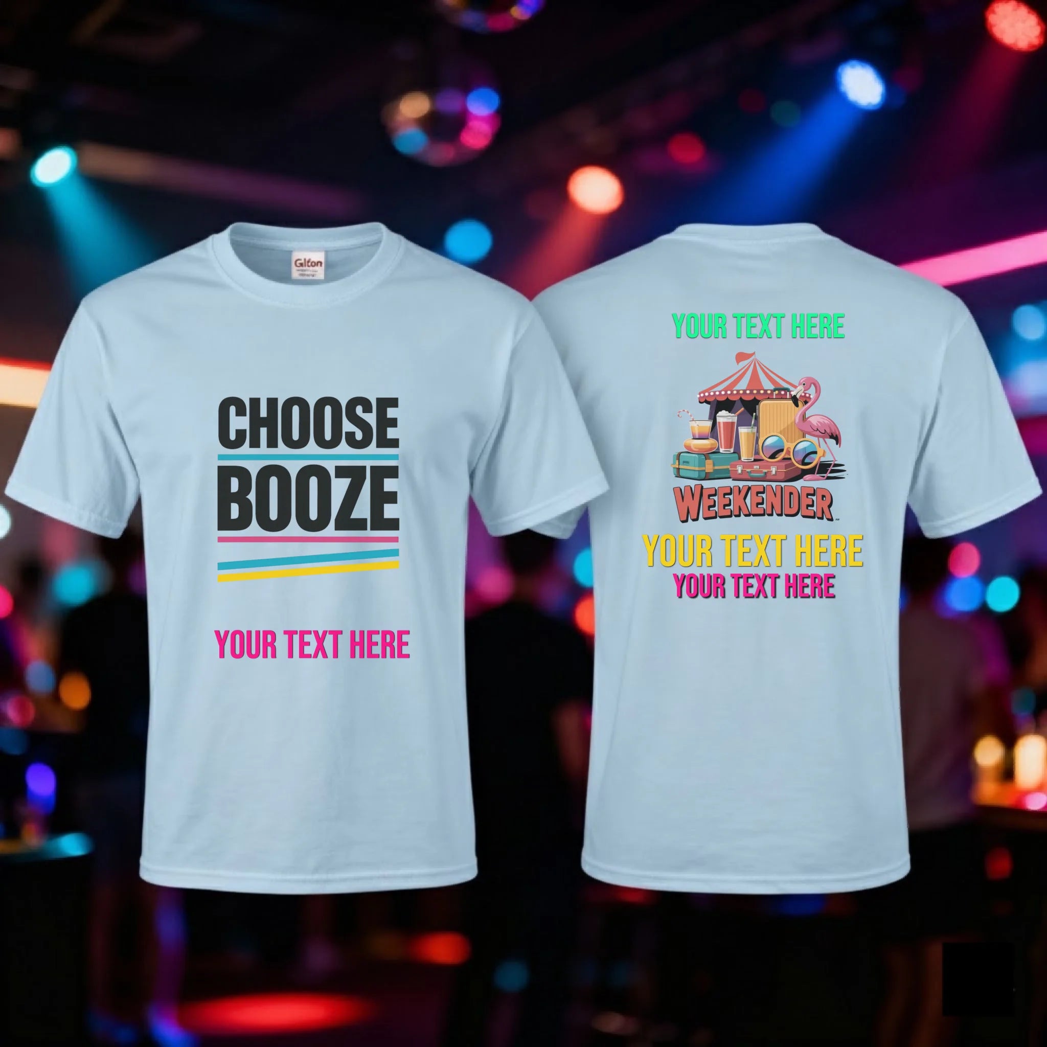 ADULT WEEKENDER T-SHIRT MOCKUP LIGHT BLUE