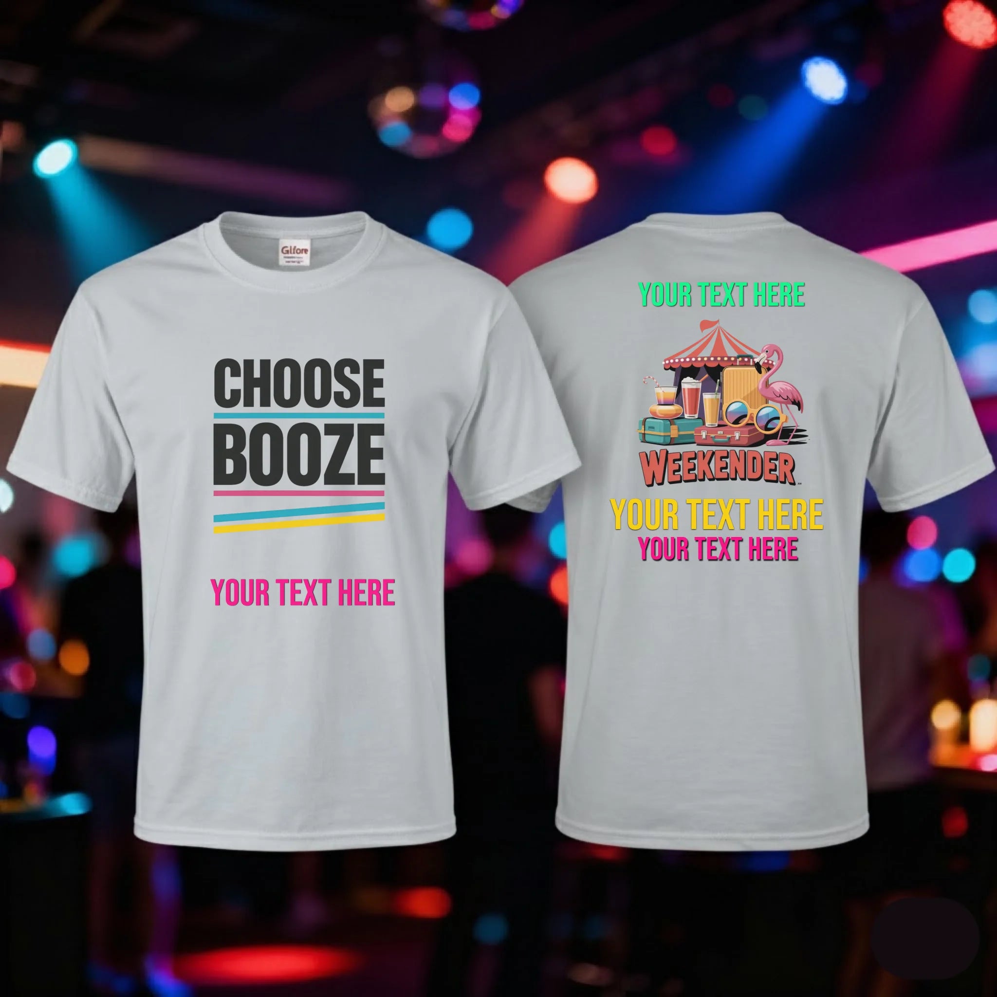 ADULT WEEKENDER T-SHIRT LIGHT GREY MOCKUP IMAGE