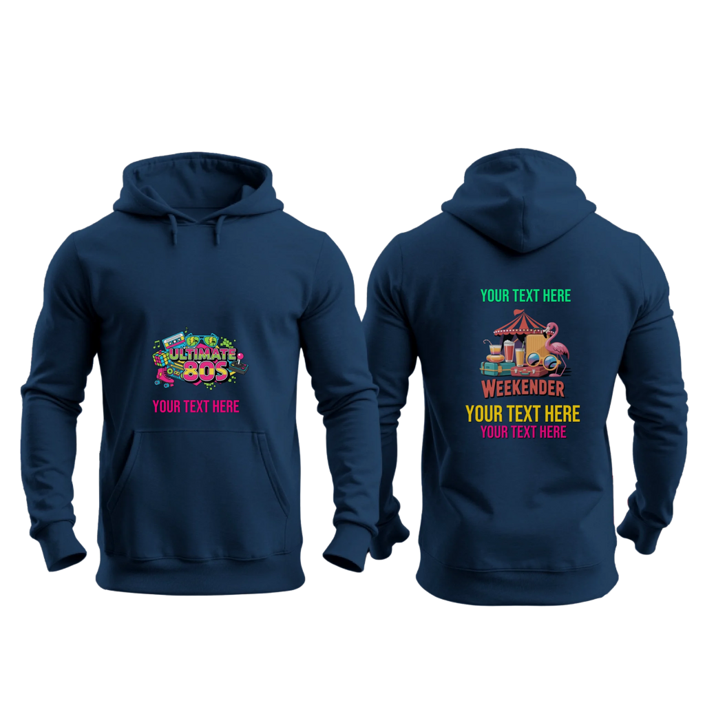 Gildan 18500 - Mockup Front and Back - Navy