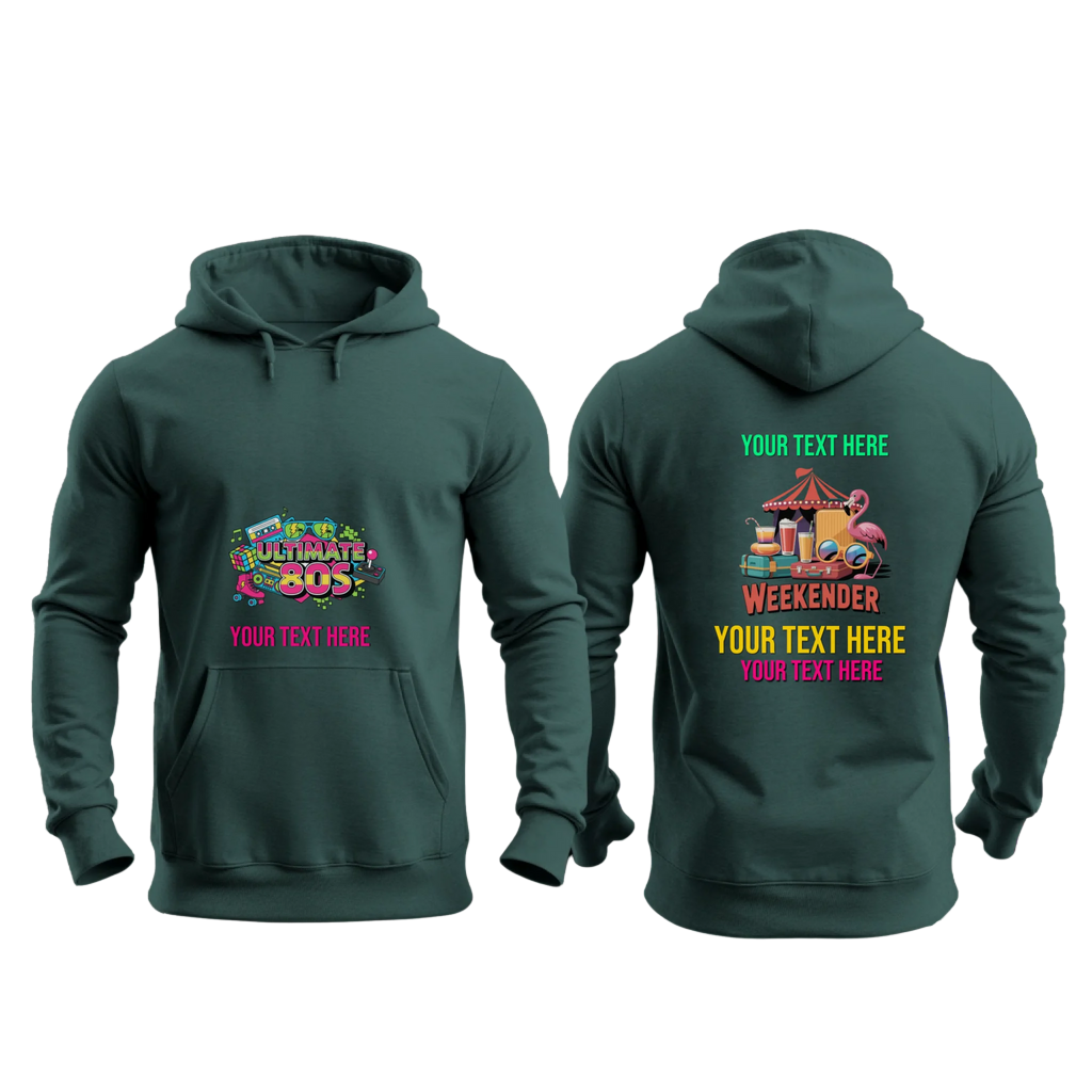 Gildan 18500 - Mockup Front and Back -Forest Green