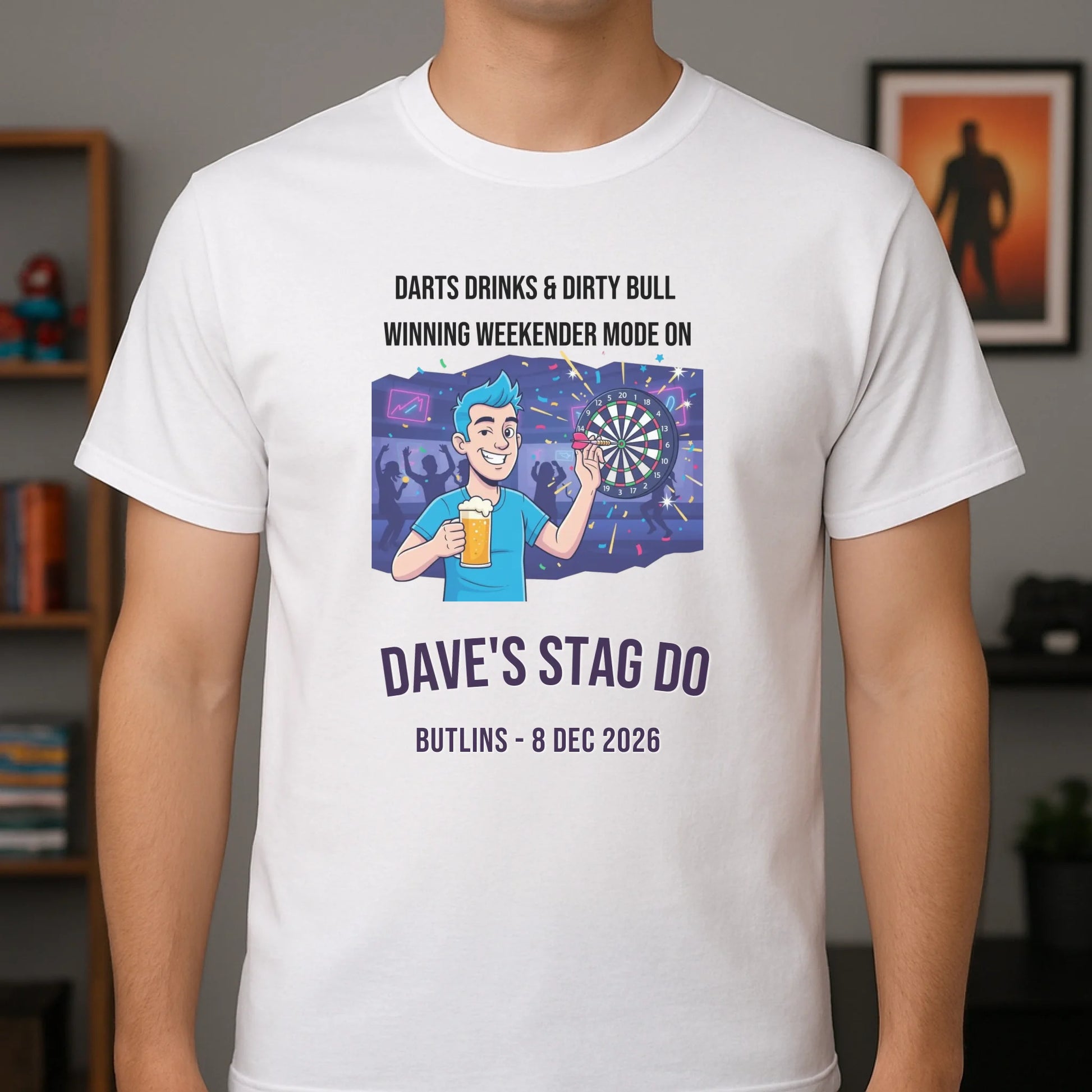 Gildan 64000 White T-Shirt Geek Weekender Mockup