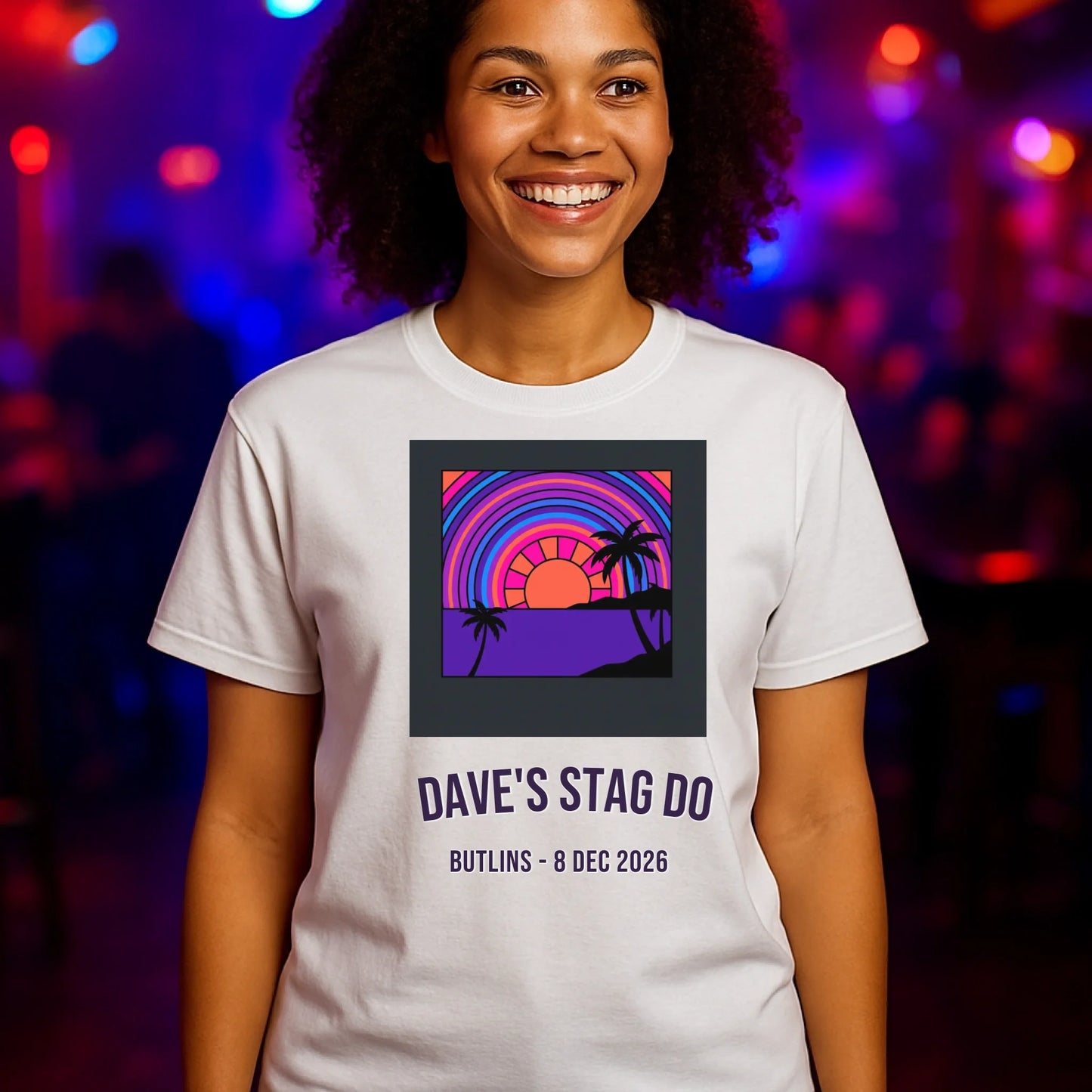 Gildan 64000 White T-Shirt IbizaWeekender Mockup