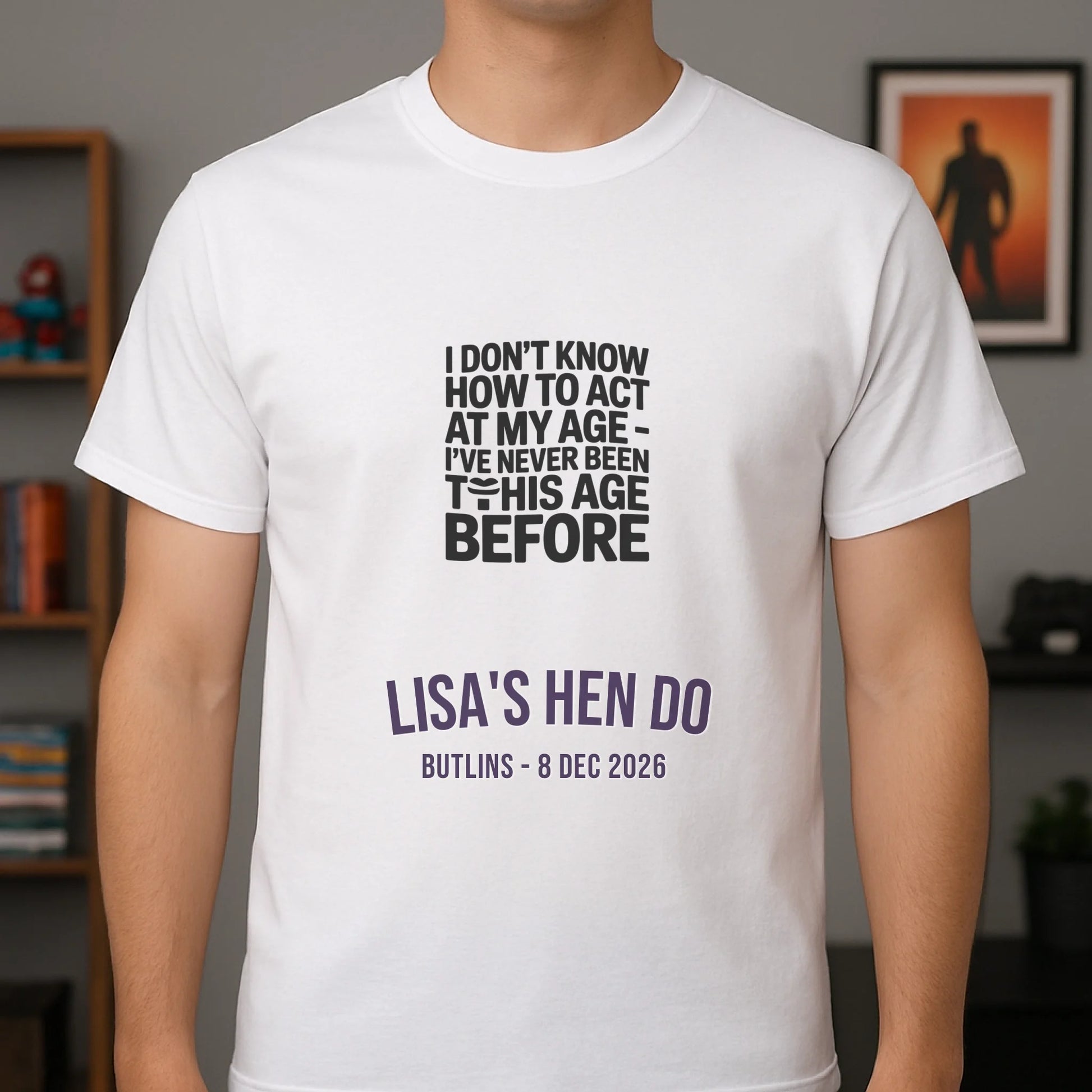 Gildan 64000 White T-Shirt Geek Weekender Mockup