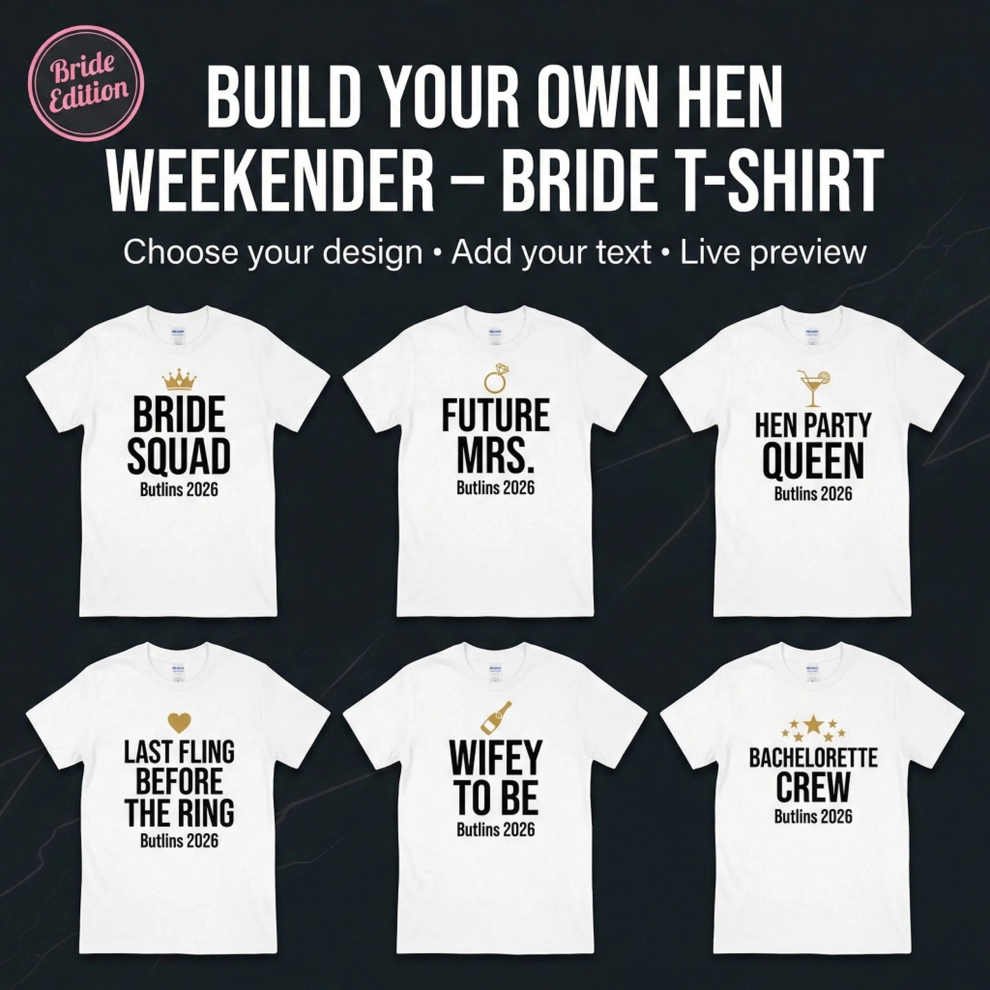 Hen Weekender Bride T-Shirt Hero image