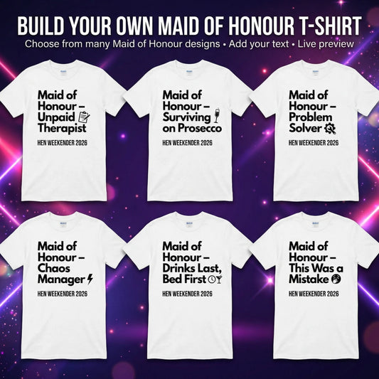 Hen Weekender Maid of HonourT-Shirt Hero image
