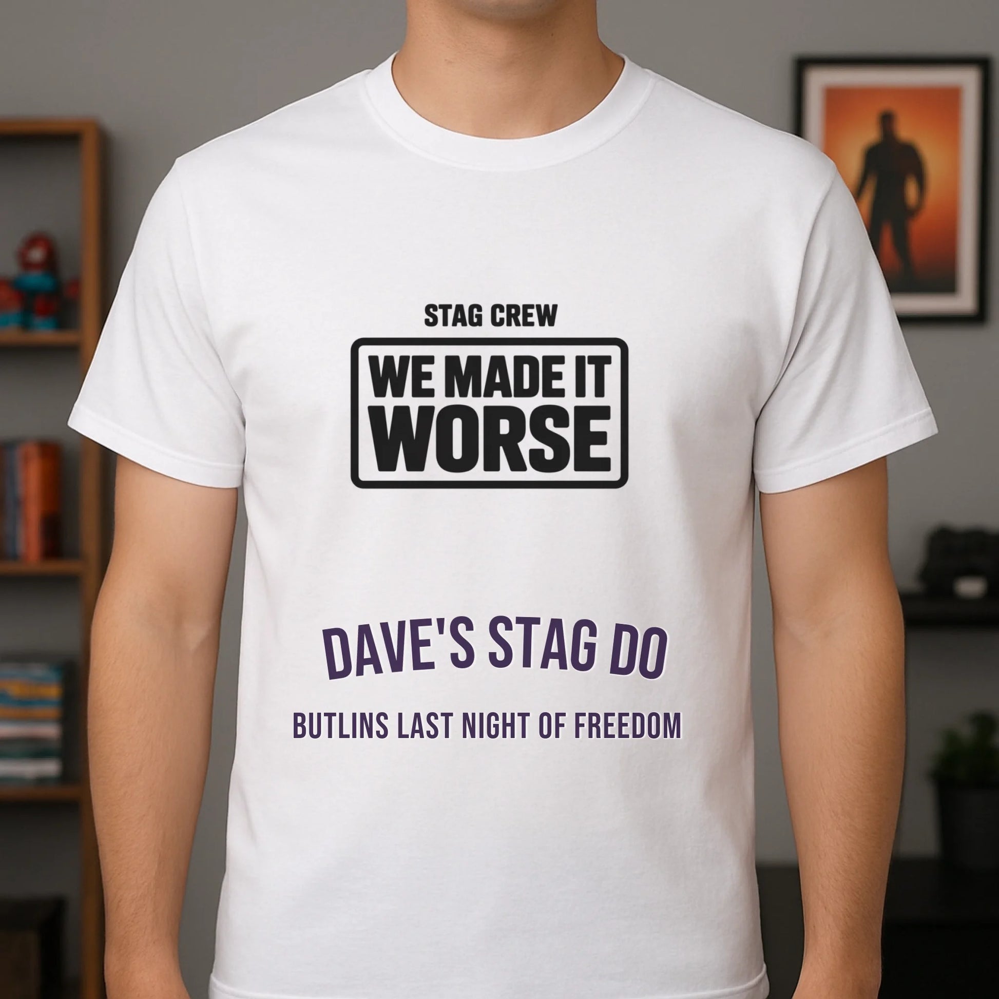 Gildan 64000 White T-Shirt Geek Weekender Mockup