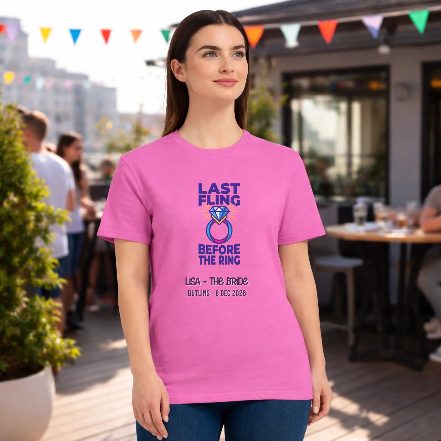 Gildan 64000L Pink Hen Weekender Mock