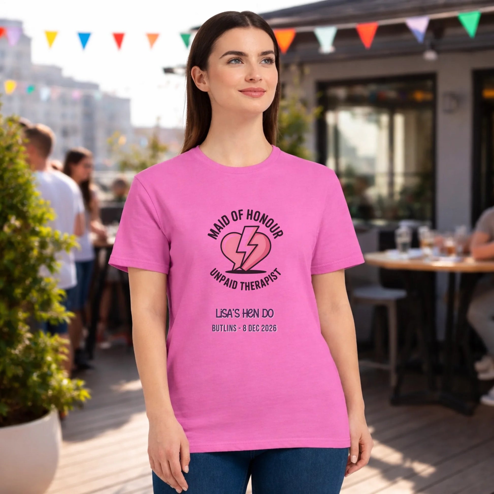 Gildan 64000L Pink Hen Weekender Mock