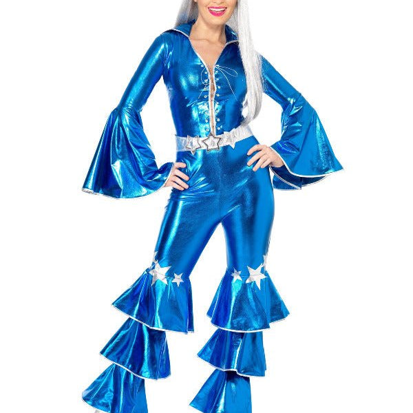 70s Dancing Dream Costume, Blue - Adult Weekender