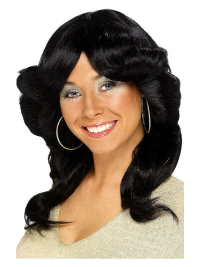 70s Flick Wig, Black - Adult Weekender