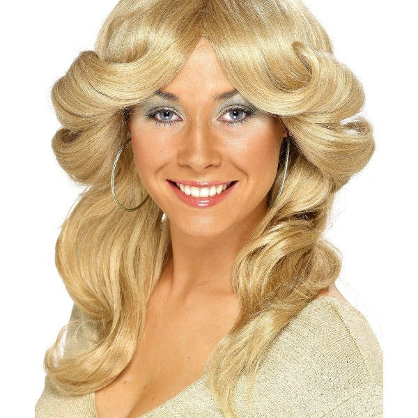 70s Flick Wig, Blonde - Adult Weekender