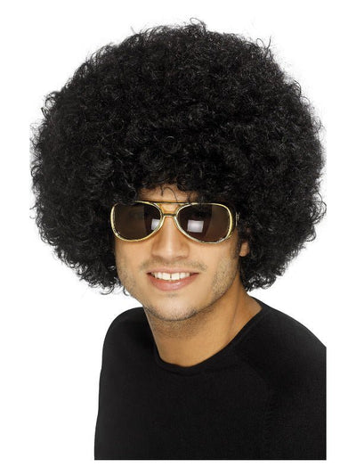 70s Funky Afro Wig, Black - Adult Weekender
