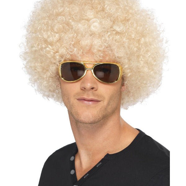 70s Funky Afro Wig, Blonde - Adult Weekender