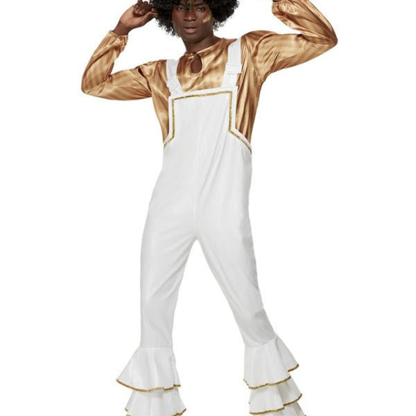 70s Glam Costume, White - Adult Weekender