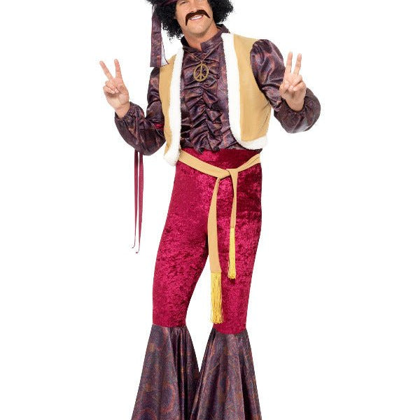 70s Psychedelic Rocker Costume, Purple - Adult Weekender