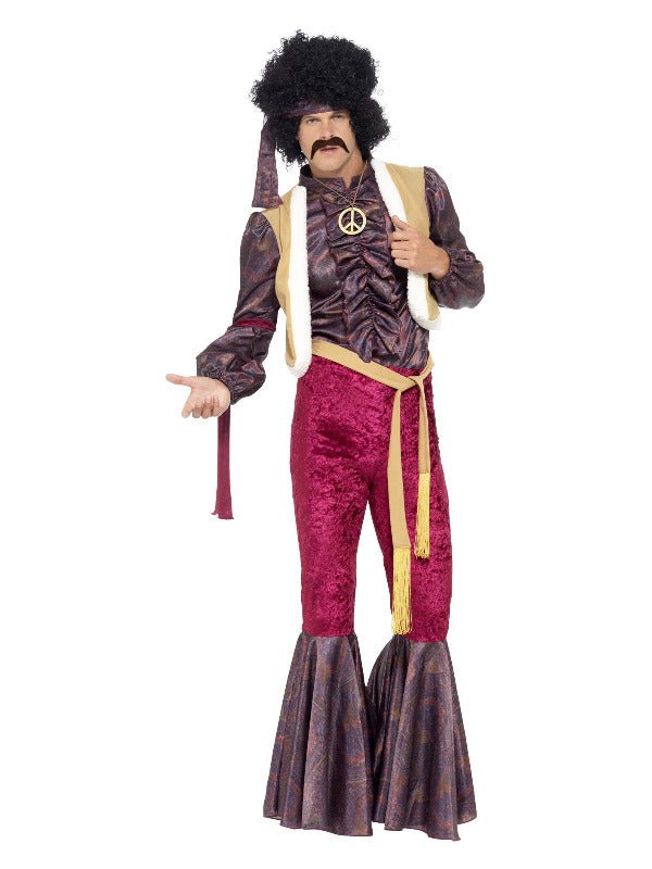 70s Psychedelic Rocker Costume, Purple - Adult Weekender